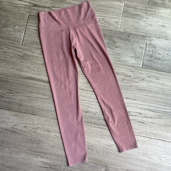 Vuori Washed Studio Leggings In Washed Marsala Stretch Wicking Fabric SZ M - Picture 2 of 12